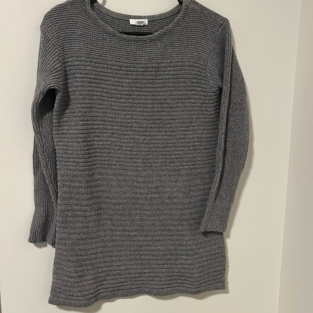 J Jill Wool Silk Cotton Blend Gray Sweater Size XS Petite